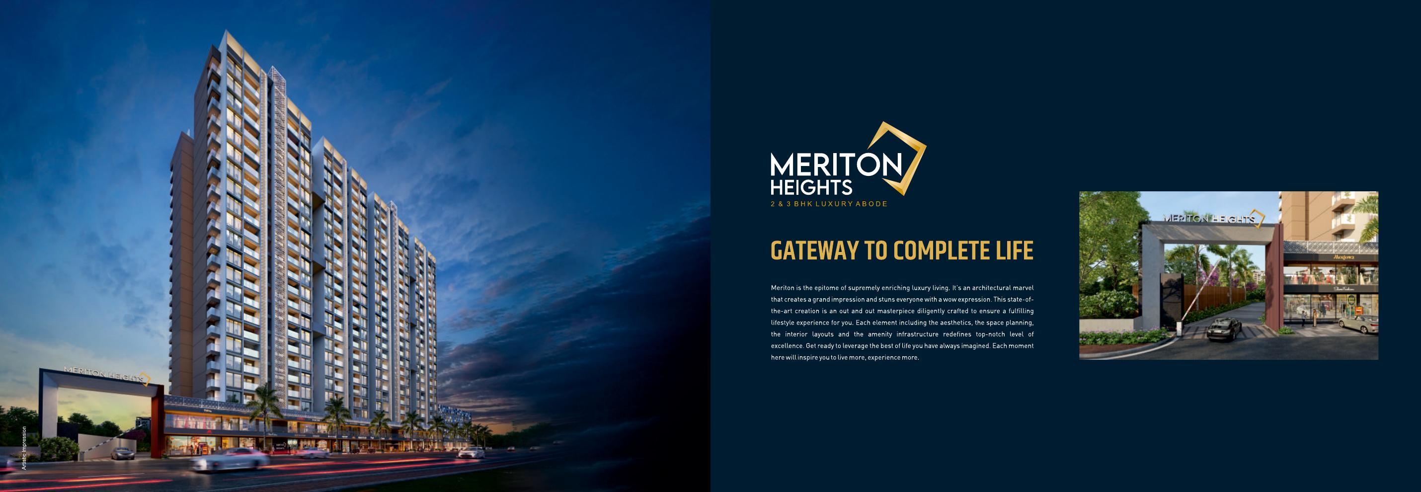 Meriton Heights 2 and 3 BHK luxury residential project at Mamurdi